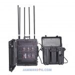 Anti-Drone UAV Portable Jammer 550W 6 bands up to 8km
